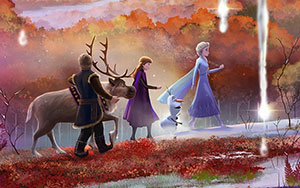 Lead cast and characters of Disney`s animated movie, Frozen 2